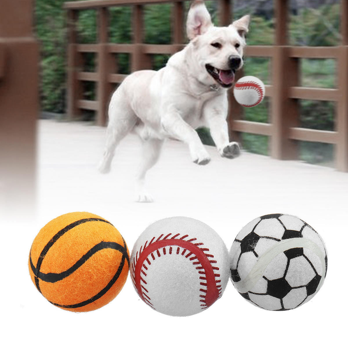 

3PCS Puppy Pet Собака Теннисный мяч Игрушки Fetch Thrower Ролик Играть в игру Hyper Training