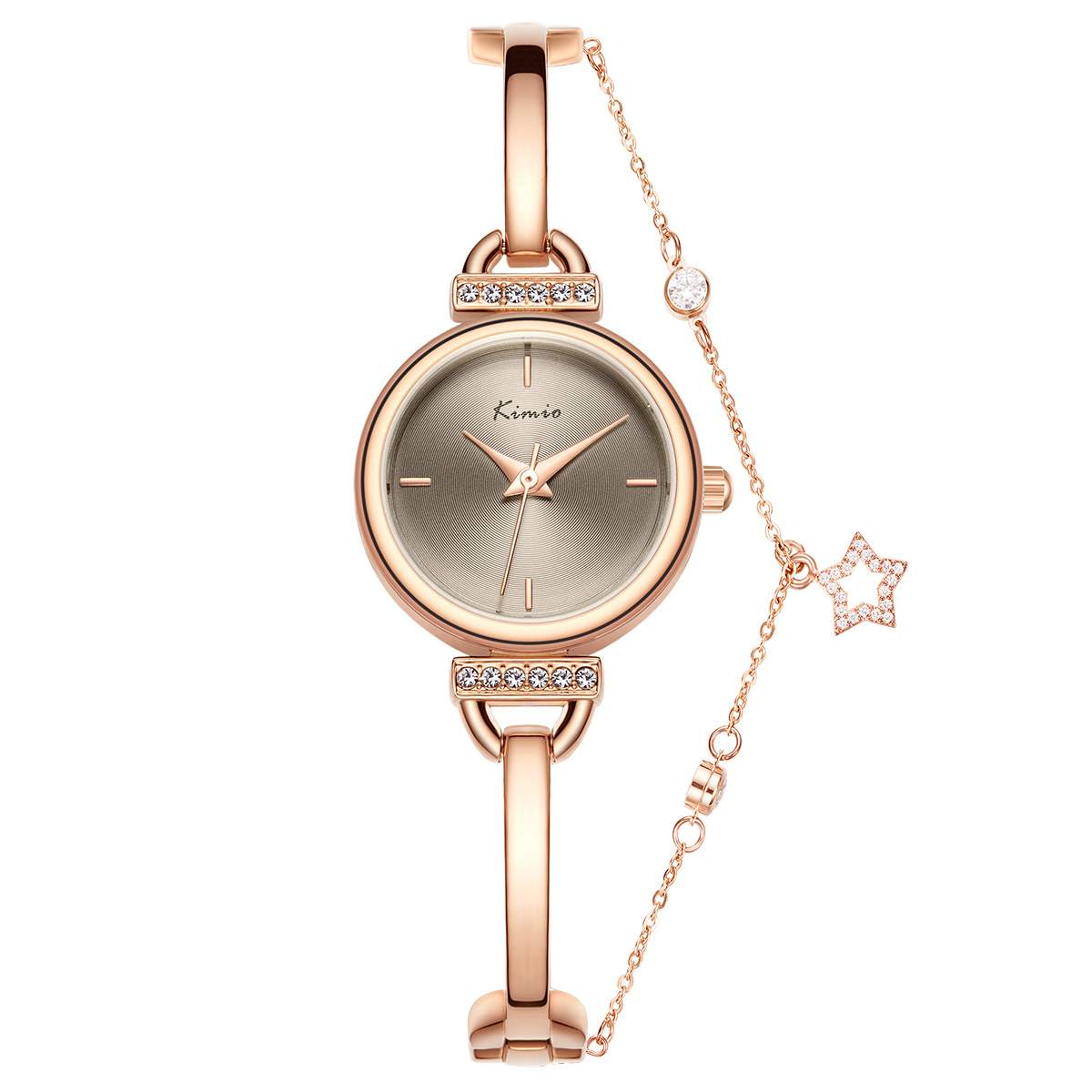 

KIMIO K6400S Pentagram Dress Ladies Wrist Watch Bracelet Design Quartz Watches