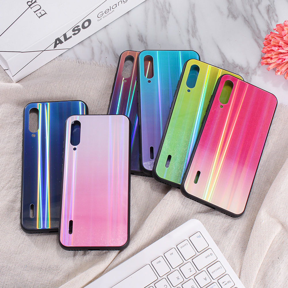 

Bakeey Xiaomi Mi A3 / Xiaomi Mi CC9e Laser Aurora Gradient Anti-scratch Colorful Tempered Glass Protective Case Non-orig