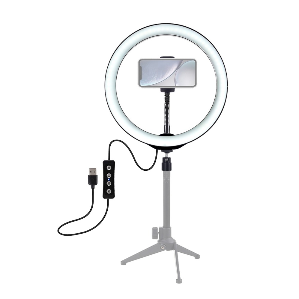 

PULUZ PU407 12 Inch 3200K-6500K Dimmable LED Video Ring Light with Phone Clip for Selfie Vlog Tik Tok Youtube Live Streaming