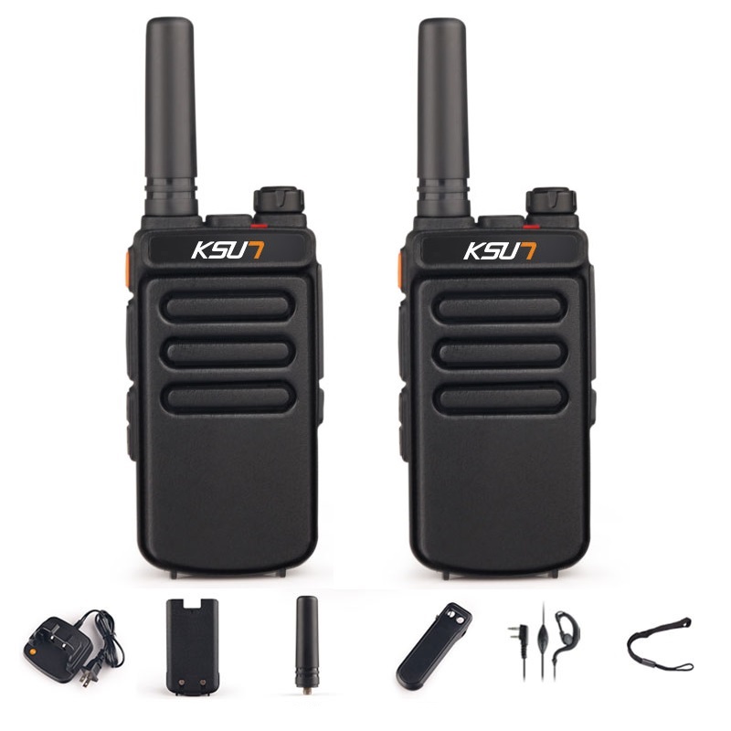 

2Pcs KSUN X-65 Handheld Walkie Talkie Portable Radio 8W 5km UHF Two Way Ham Radio Communicator HF Transceiver