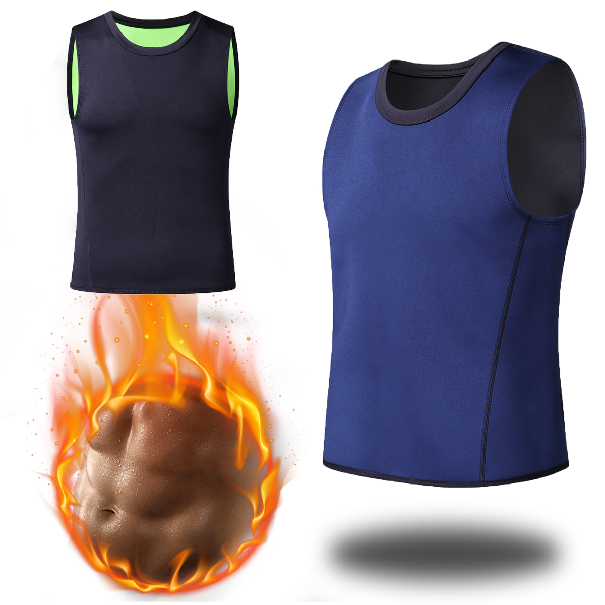 

Men Slim Body Shaper Vest Neoprene Sport Sauna Sweat T-Shirt