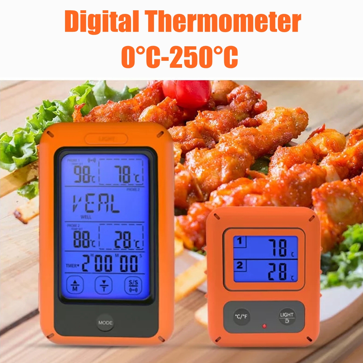 Digital Thermometer Food Meat Probe for Kitchen BBQ Cooking 8