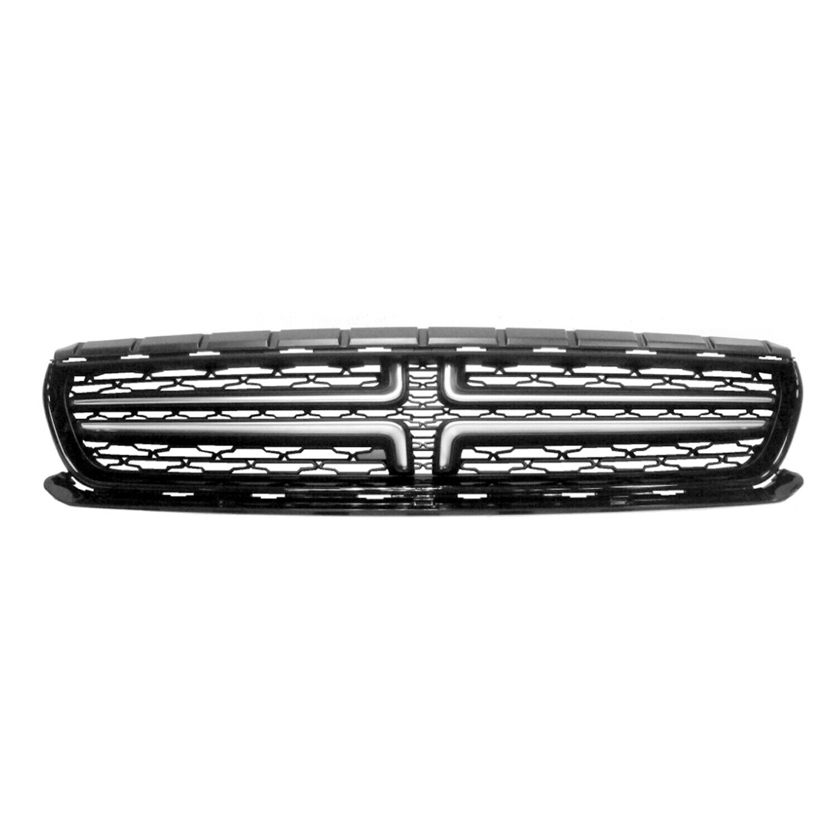 

Black & Silver ABS Решетка радиатора переднего верхнего бампера для Dodge Charger 2015-2018