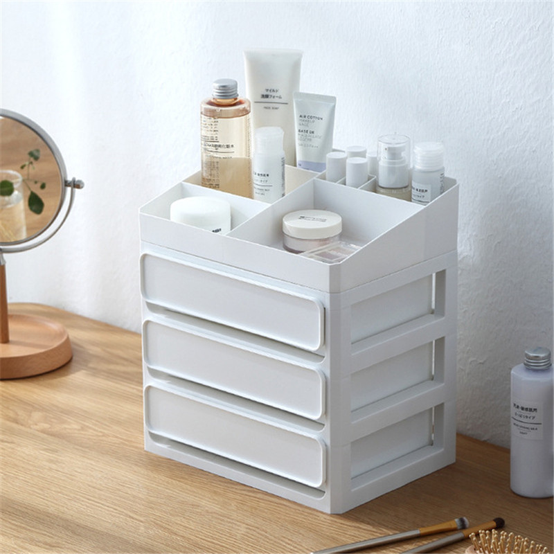 

Desktop Cosmetic Drawer Makeup Organizer Multi Layer Makeup Storage Box Container Nail Casket Holder Desktop Sundry Stor