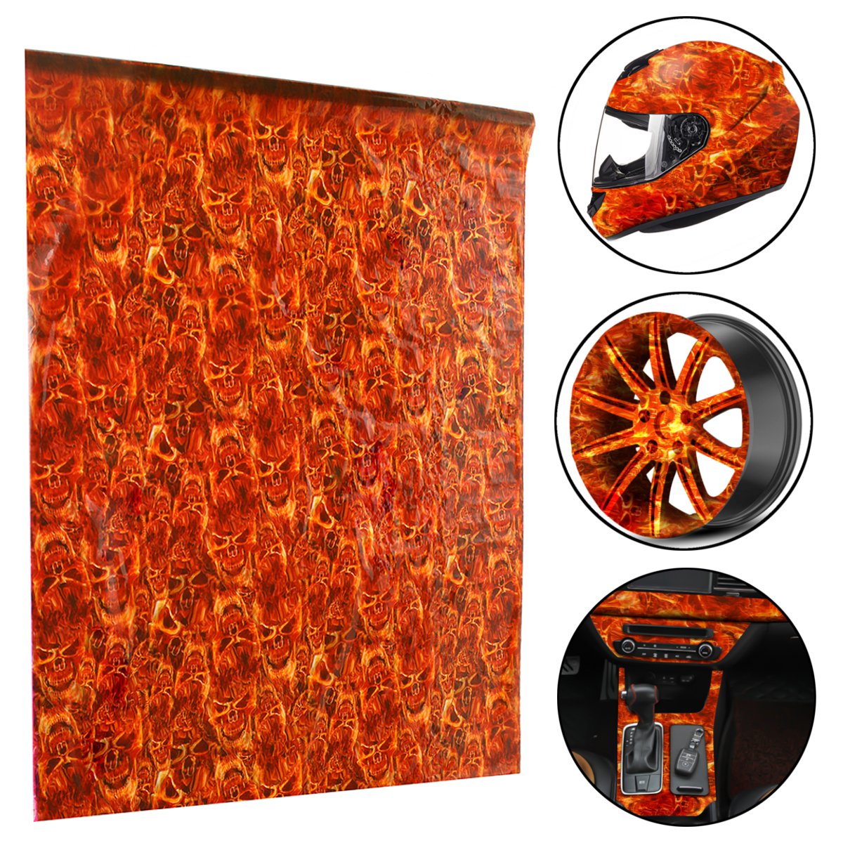 

50x100cm Flame Film Hydrographic Water Transfer DIY Printing DIP Hydro Dipping Decorations