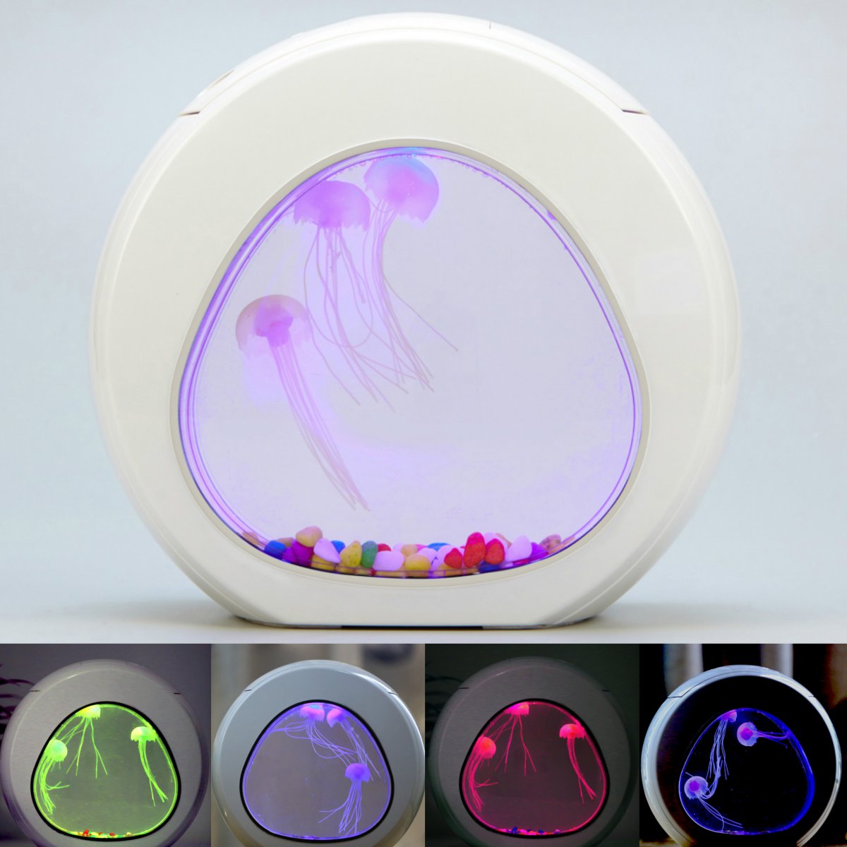 

Aquarium Fish Tank Glowing Jellyfish LED 7 Color Light Home Desktop Decor