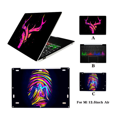 

Laptop Skin Stickers Waterproof Frosted Multiple Colour For Xiaomi Air 12.5 inch Notebook With A B C Three Sides