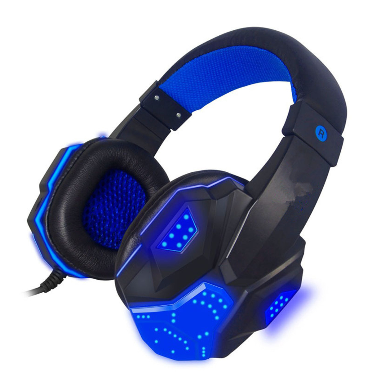 

3.5mm USB Wired Gaming Headband Headphone with LED Light Surround Stereo Headset for XBOX PS4 Game Console Computer