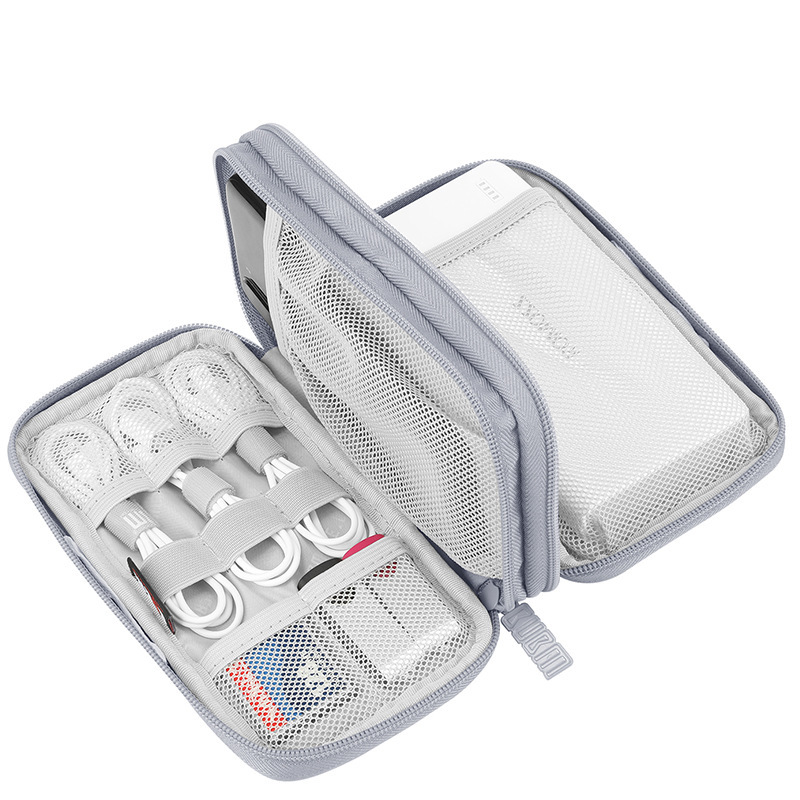 

BUBM Double Layer Digital Storage Bag Waterproof Headphone Power Bank Organizer Travel Case Pouch