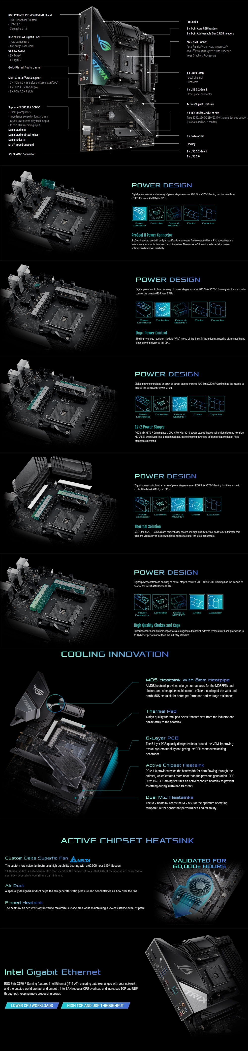 Asus Rog Strix X570 F Gaming Motherboard Amd X570 Chip Atx Motherboard Dual M 2 With Heatsinks Intel Gigabit Ethernet Alexnld Com