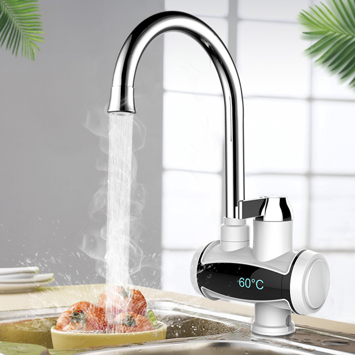 

Электрический кран быстрого приготовления горячей воды Нагреватель LED Дисплей Ванная комната кухонный кран