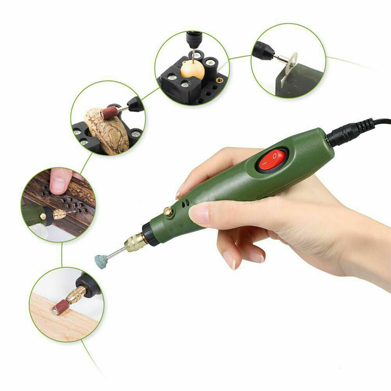 

10W 18000r/m Mini Electric Drill DIY Rotary Tools Set Power Grinder Set Engraving Milling Pen For Carving Grinding Cutting Polishing Drilling