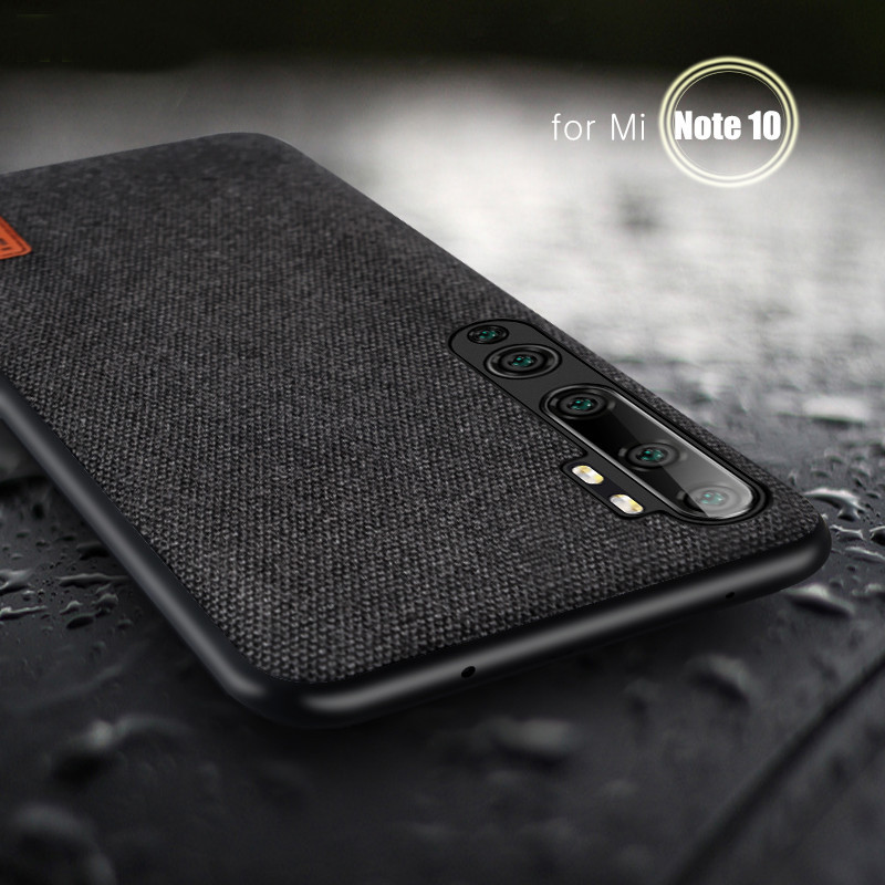 

Bakeey Luxury Fabric Splice Soft Silicone Edge Shockproof Protective Case For Xiaomi Mi Note 10 / Mi Note 10 PRO/ Xiaomi
