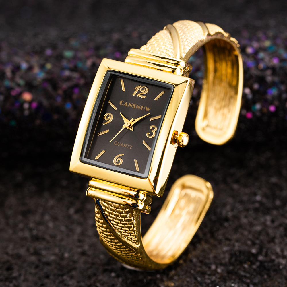 

Cansnow E1712 Модные женские часы-браслет из нержавеющей стали Стандарты Кварцевые часы