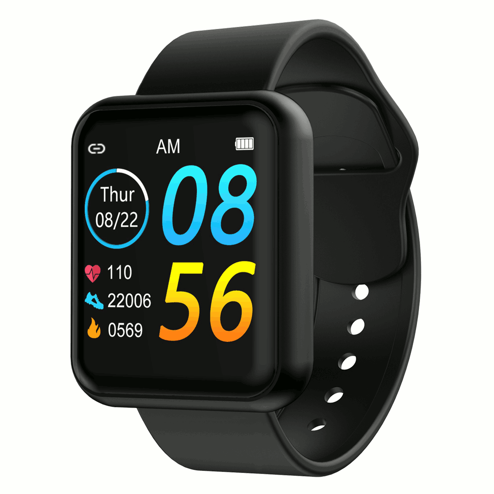 

[Free Gift]Bakeey P90 1.3 inch Full Touch Screen Wristband Blood oxygen Heart Rate Monitor Weather Display Smart Watch