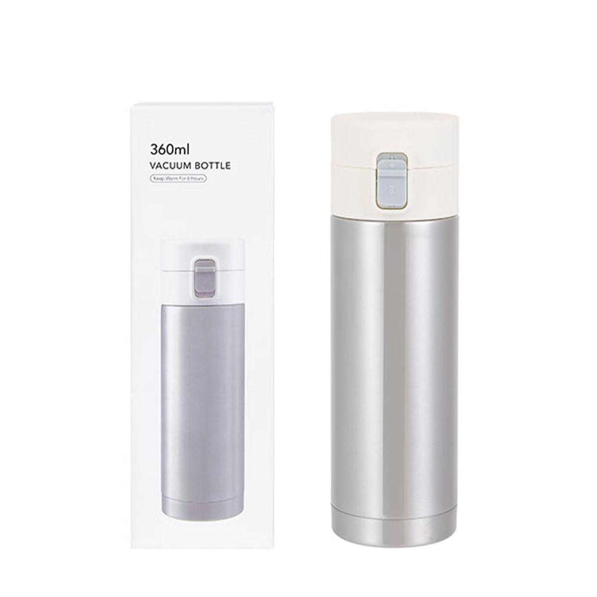 

MINISO 360ml Portable Thermos Cup Stainless Steel Vacuum Flask Thermo Water Bottle Insulated Cup Coffee Mug for Home Office Travel