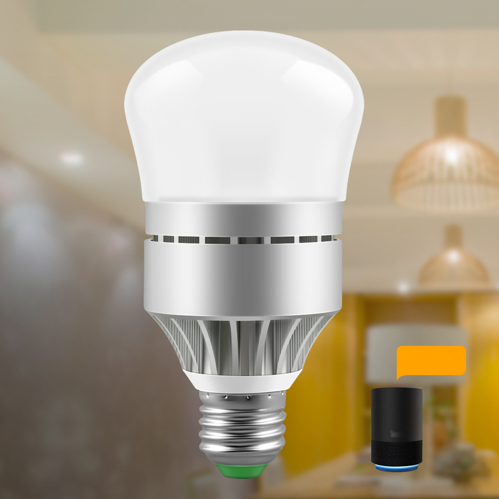 AC100-264V E27 9W RGBW RGBCW WIFI Smart LED Light Bulb Work With Voice Control for Home Living Room Table Lamp 11