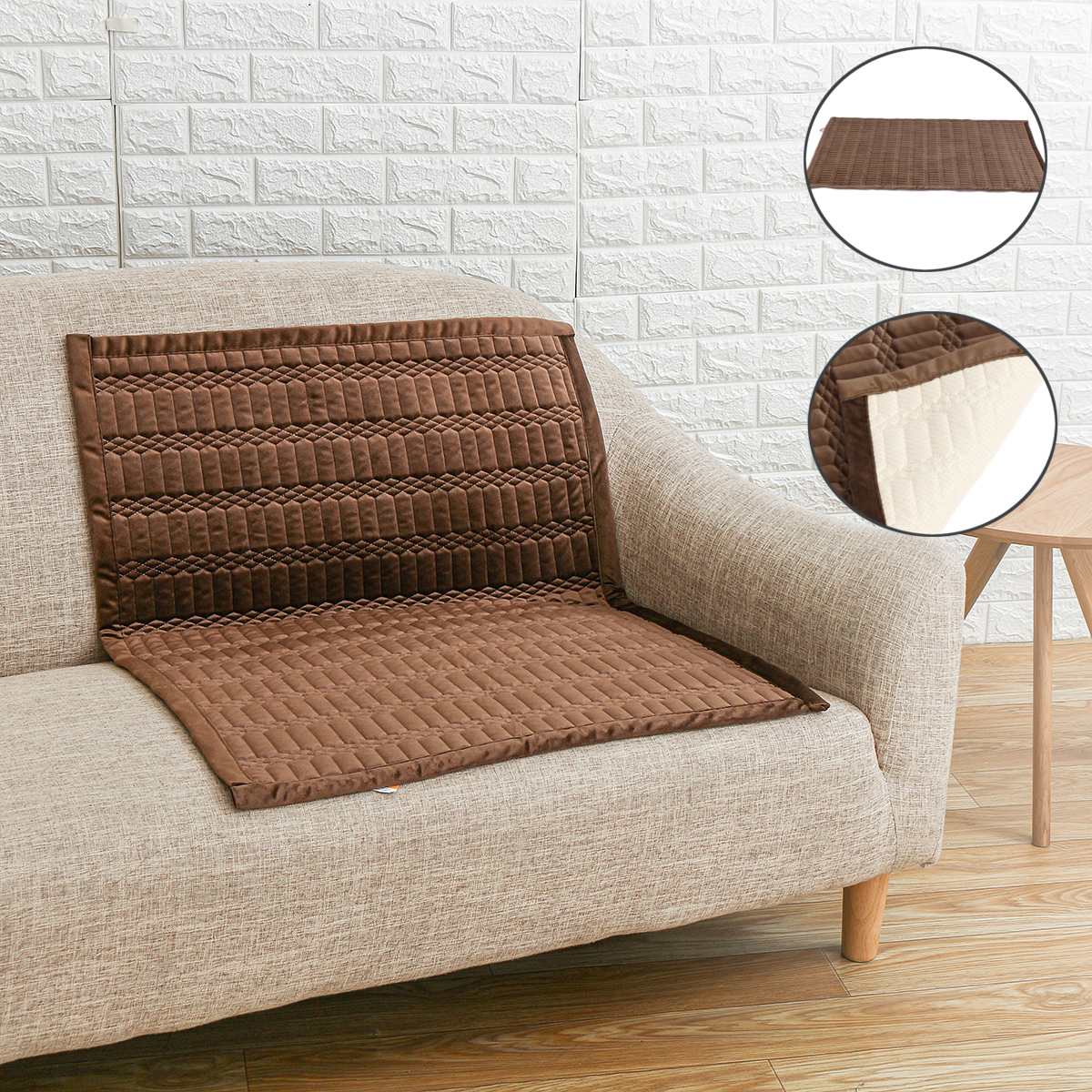 

Universal Seater Slipcover Sofa Pad Cover Towel Protective Furniture Decor Brown
