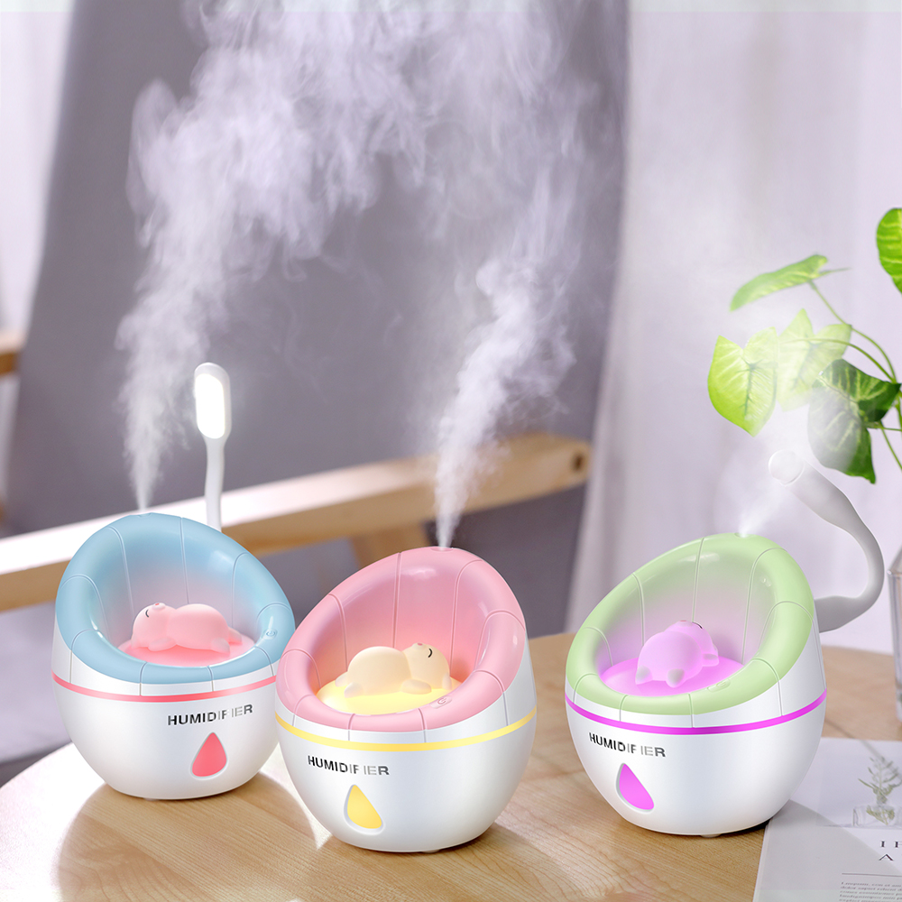 Bakeey RGB LED Ultrasonic Electric Bear Quiet Mini Humidifier Air Purifier for Gift Choice 10