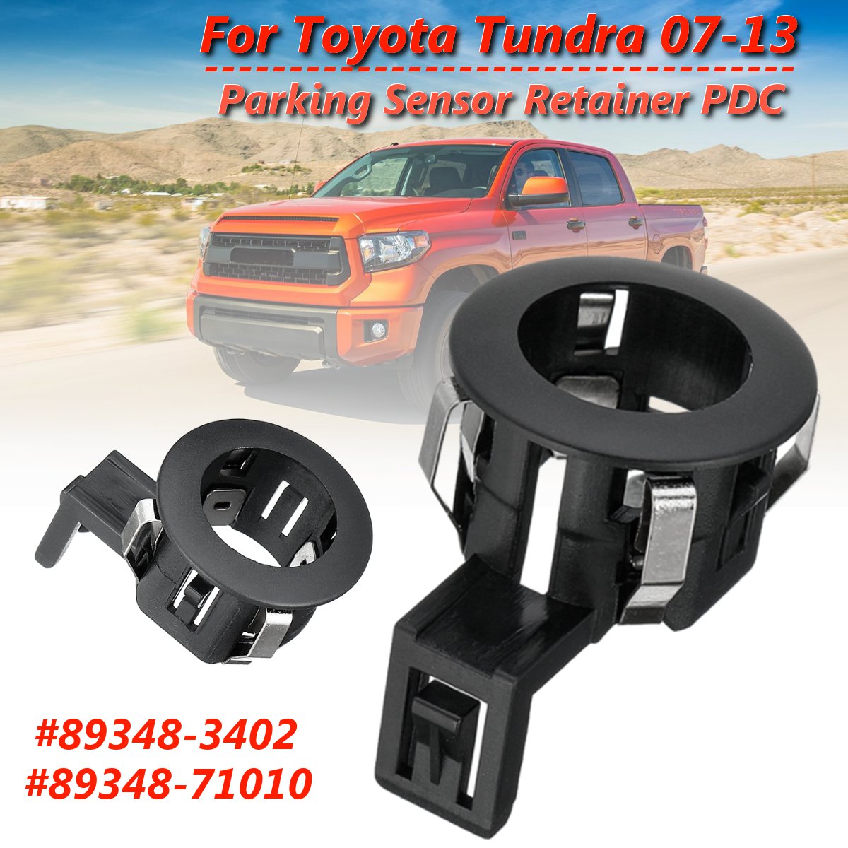 2pcs 89348-34010 White Bumper Parking Sensor Retainers for Toyota Tundra 2007-13 