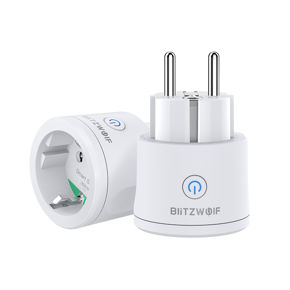 BlitzWolf® BW-SHP10 3680W 16A Smart WIFI Socket EU Plug Switch Non-metered / Meterin Remote Controller Timer Work with Alexa Google Assistant BW Tuya APP