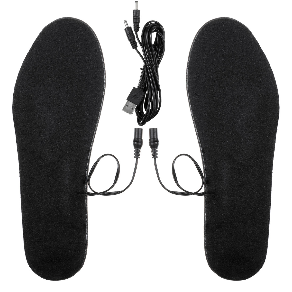 

USB Charge Cuttable Electric Heated Insole Battery Powered Winter Heating Shoes Pad For Shoes Keep Feet Warmer Carbon Fi
