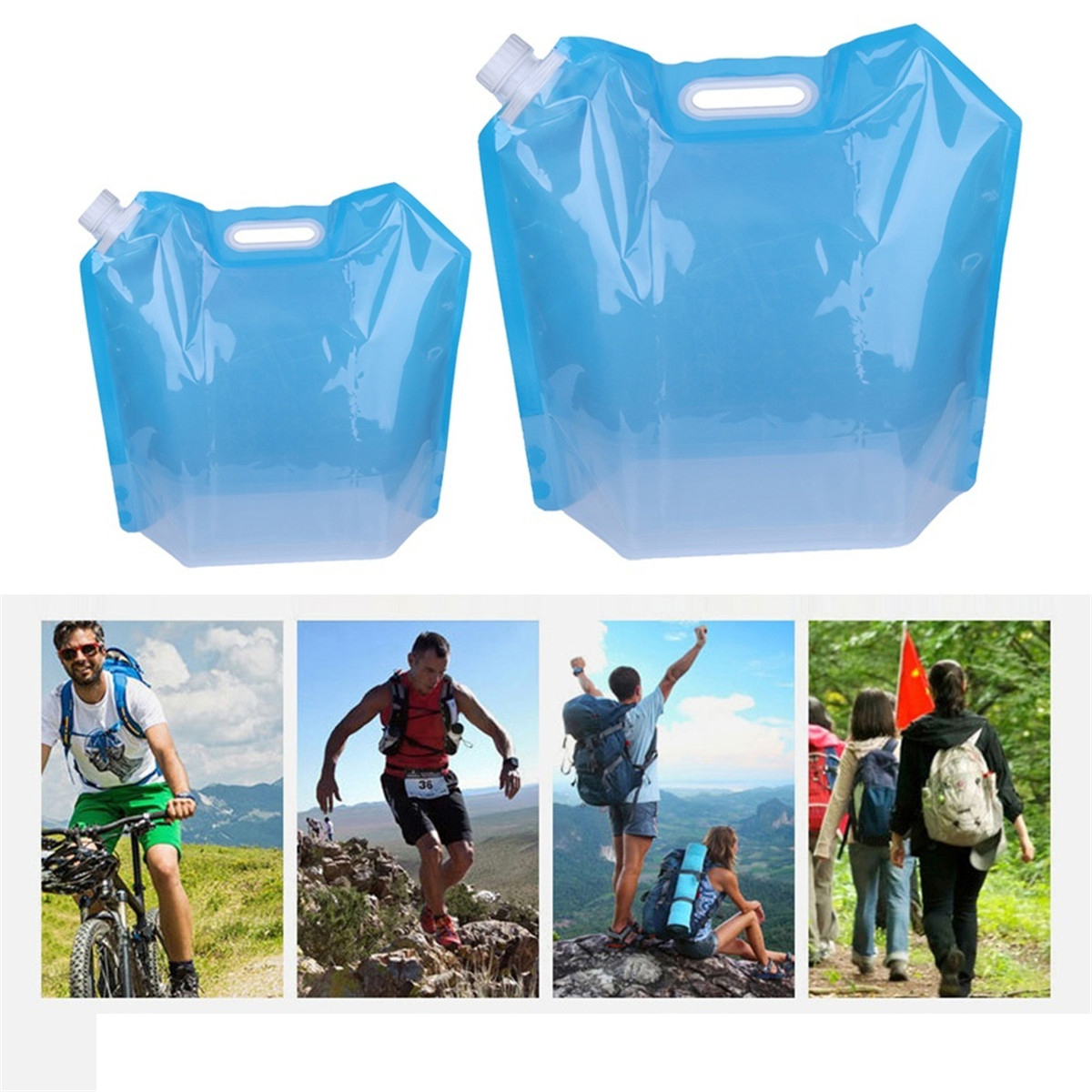 5L/10L Portable PVC Eco-friendly Foldable Water Storage Bag Outdoor Camping Traveling Water Bucket от Banggood WW