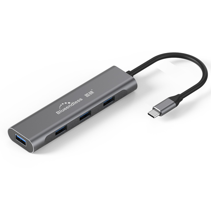

Blueendless HC401 4-in-1 Type-C to 4 Port USB 3.0 SD TF Card Reader Data Hub High Speed USB Support 5 Gbps