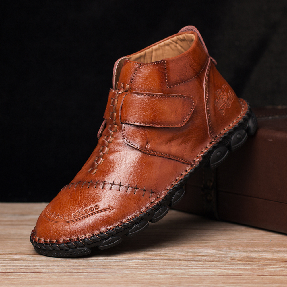 

Genuine Leather Hand Stitching Casual Business Boots