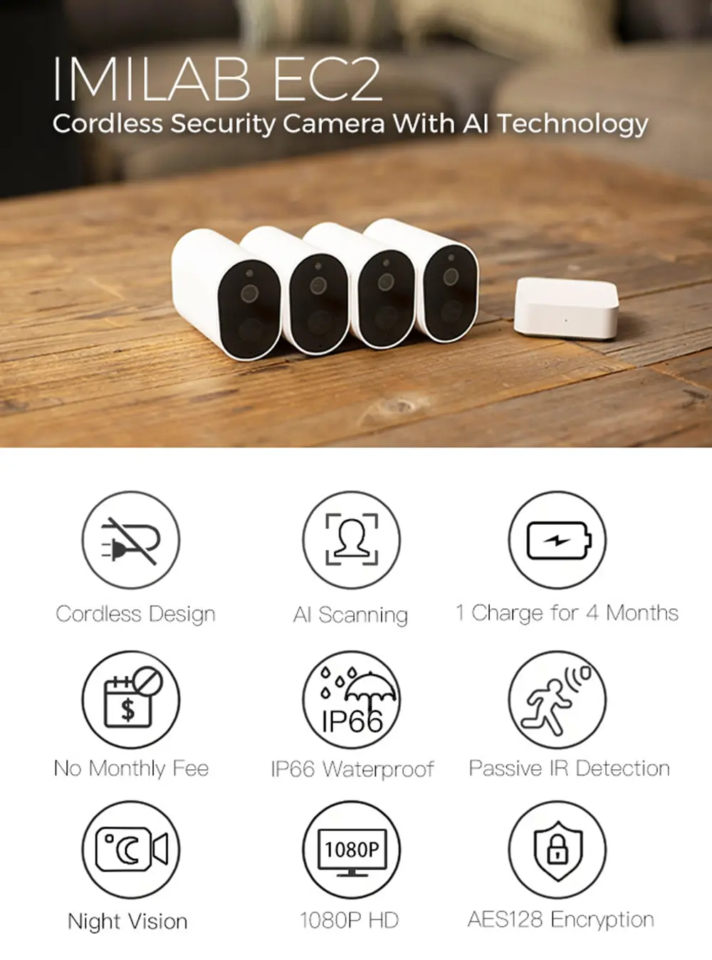 IMILAB EC2: legolcsóbb biztonsági kamera MI funkcióval 2