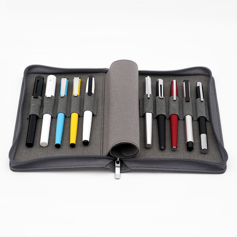 

KACO Pen Pouch Pencil Case Bag Available for 10 Fountain Pens / Rollerball PenWaterproof Pen Holder Storage Organizer