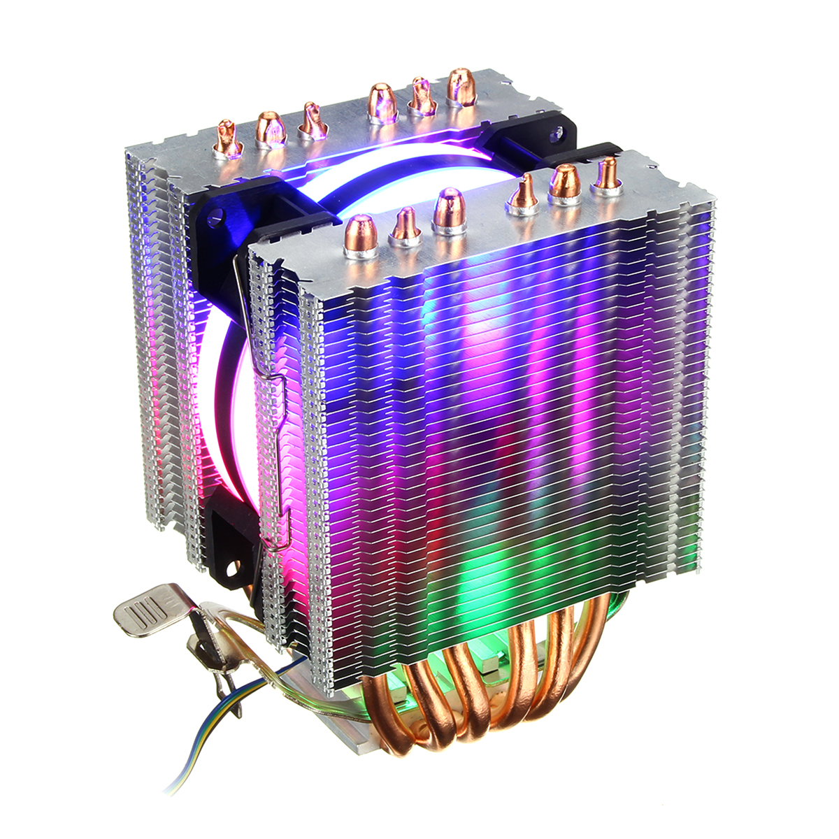 

DIY Removable CPU Cooler RGB Cooling Fan For Intel 775 1150 1151 1155 1156 1366 AMD AM4