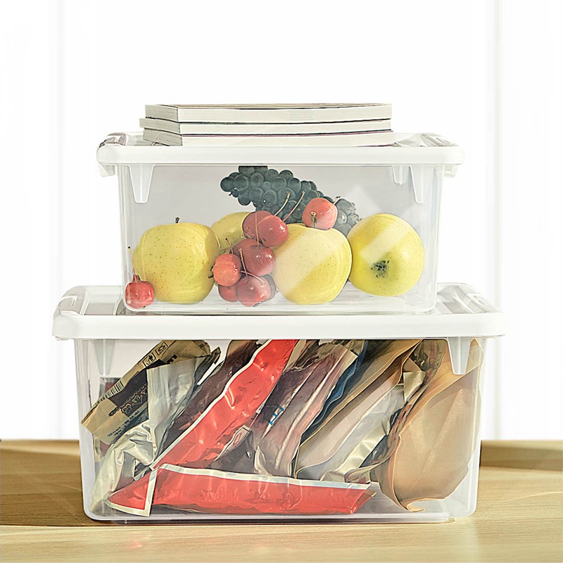 

QUANGE Transparent Sealed Storage Box Dust and Moisture Resistant Environmental Protection PP Material Storage Baskets f