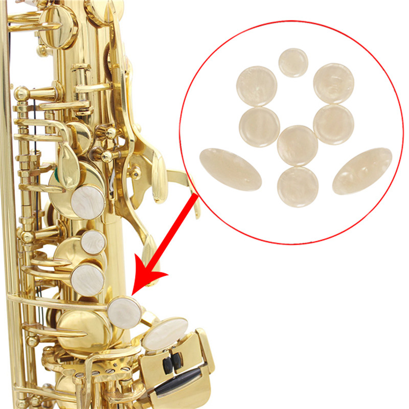 

SLADE 9pcs Shell Key Кнопки вкладки для саксофона саксофон части музыкального инструмента