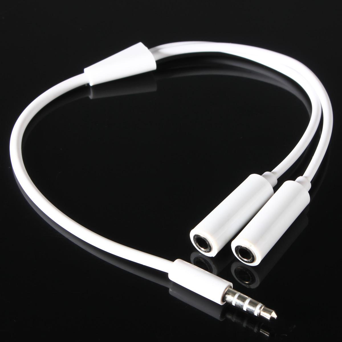 

3.5 mm Stereo Plug Y Splitter 1 Male to 2 Female Audio Cable for Earphone Headset Headphone MP3 MP4 Cable Adapter
