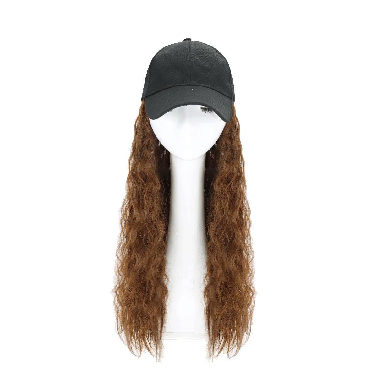 

Woman Girl Cap Wig Hat Light Long Wavy Halloween Party Curly