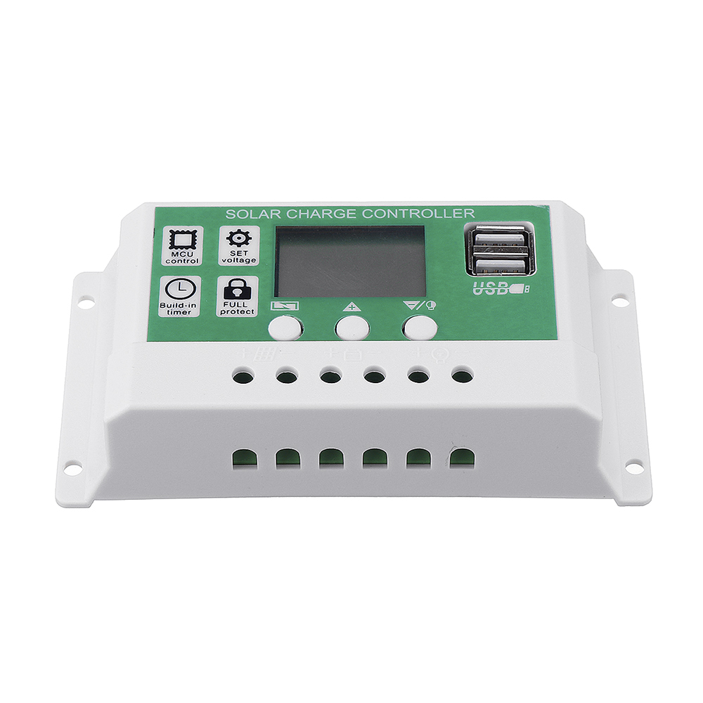 

12V/24V 10A/20A/30A Dual USB Output Lithium Battery PWM Solar Controller LCD display Street Lamp Controller Build-in Industrial Micro Controller