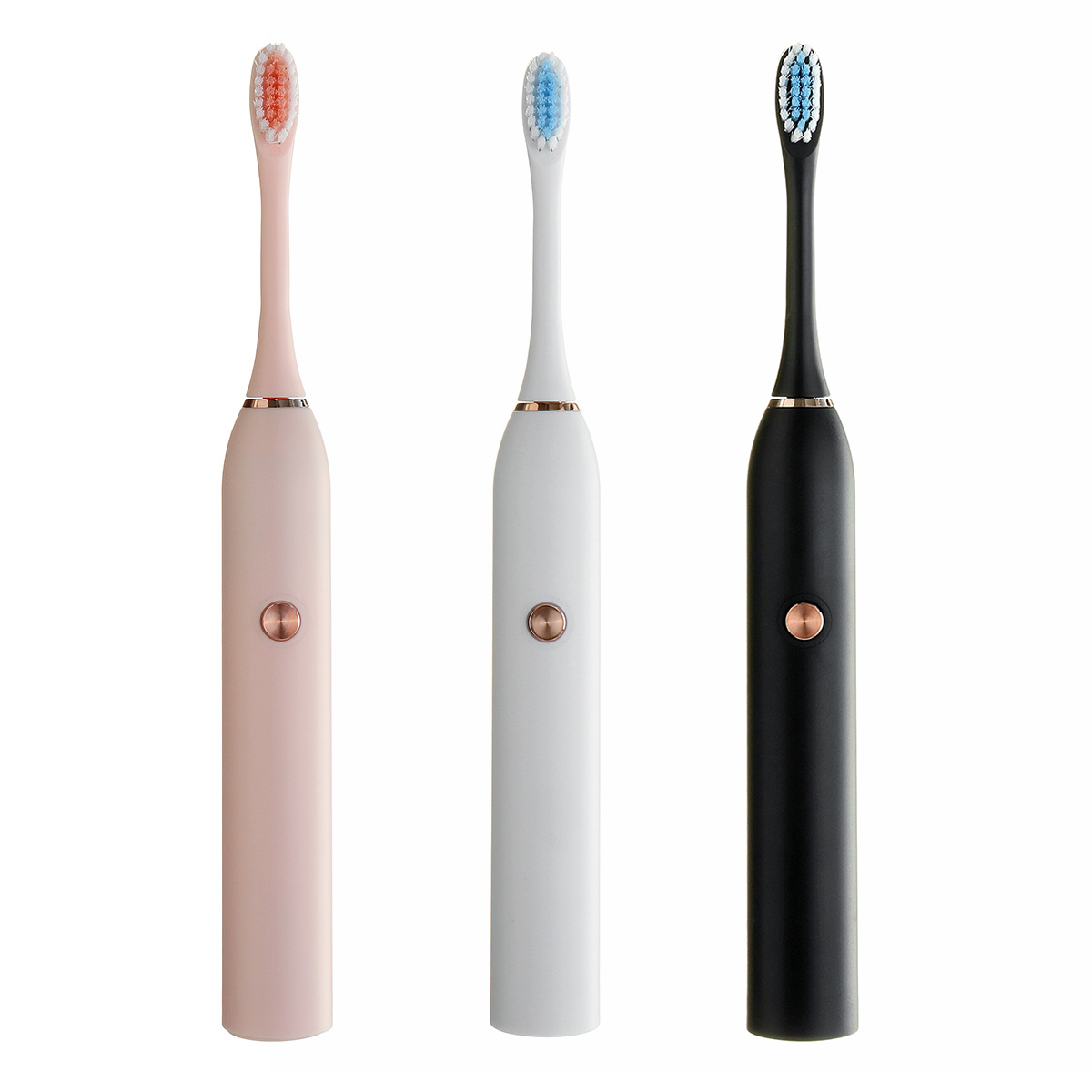 

IP67 Powerful Ultrasonic Electric Toothbrush Battery Type Tooth Brush Oral Care Teeth Cleaner With Replacement Heads