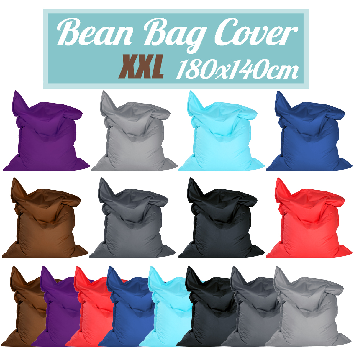 140 * 180 cm XXXL Outdoor Foldable Bean Bag Coat Multicolor Waterproof Oxford Cloth Lazy Sofa 2