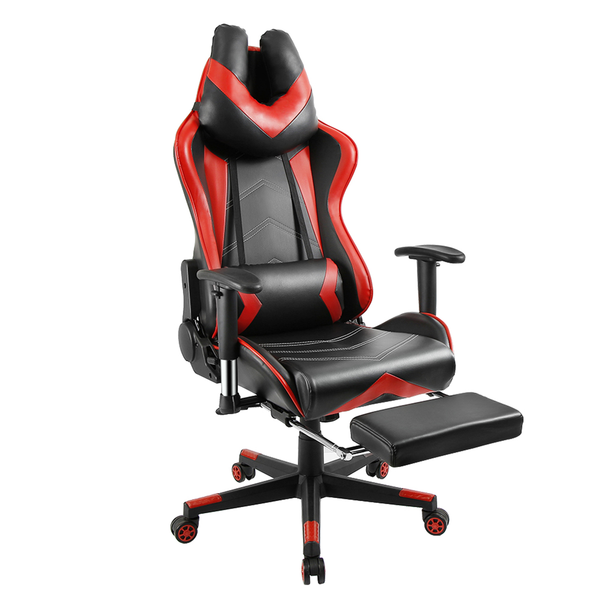 

GC01 Gaming Chair Office Computer Chair High Back PU Leather Executive Laptop Desk Chair Adjustable Swivel Racing Game Chair with Ergonomic Footrest Headrest Lumbar Support