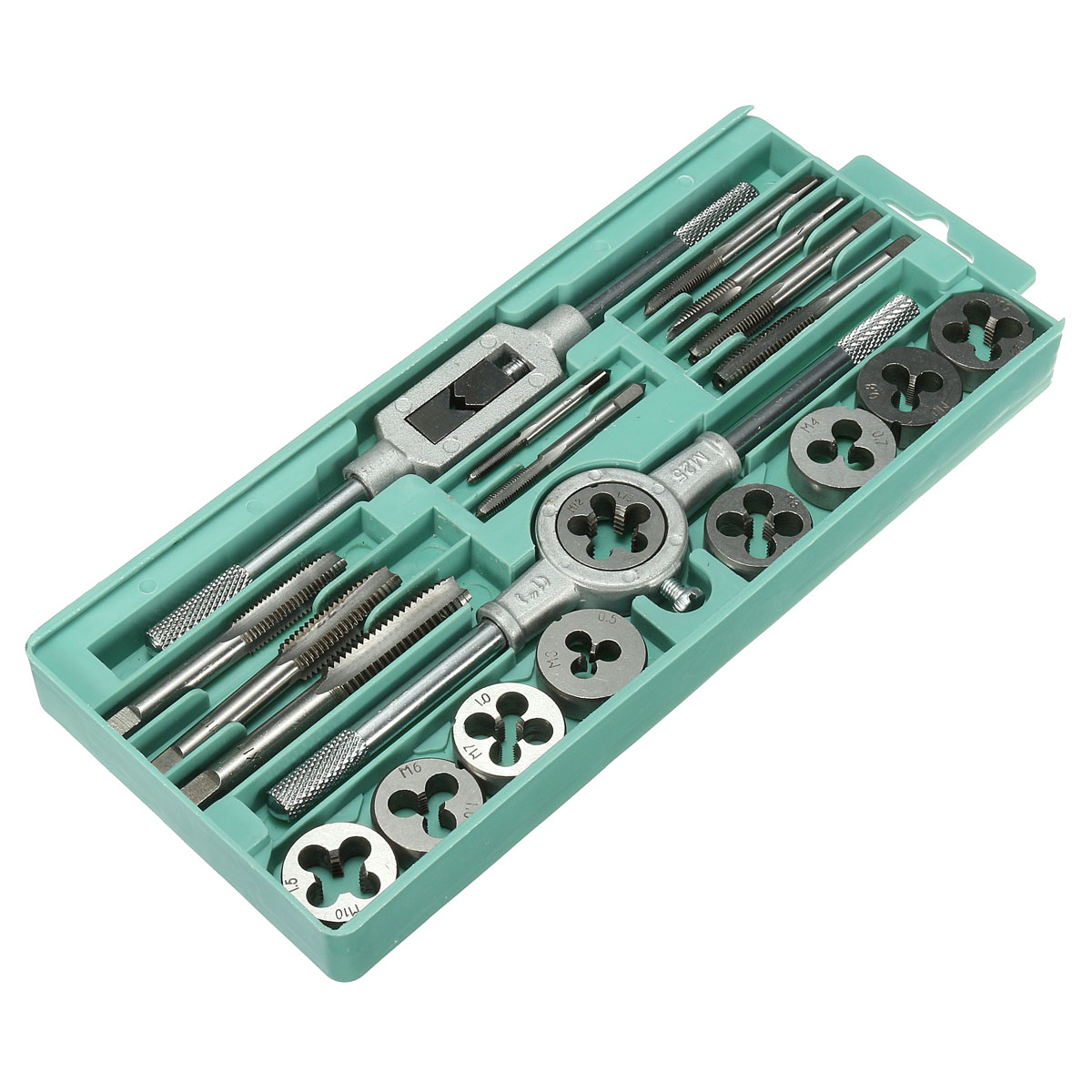 

20pcs Metric Screw Tap Wrench and Die Pro Set M3-M12 Nut Bolt Alloy Metal Tool