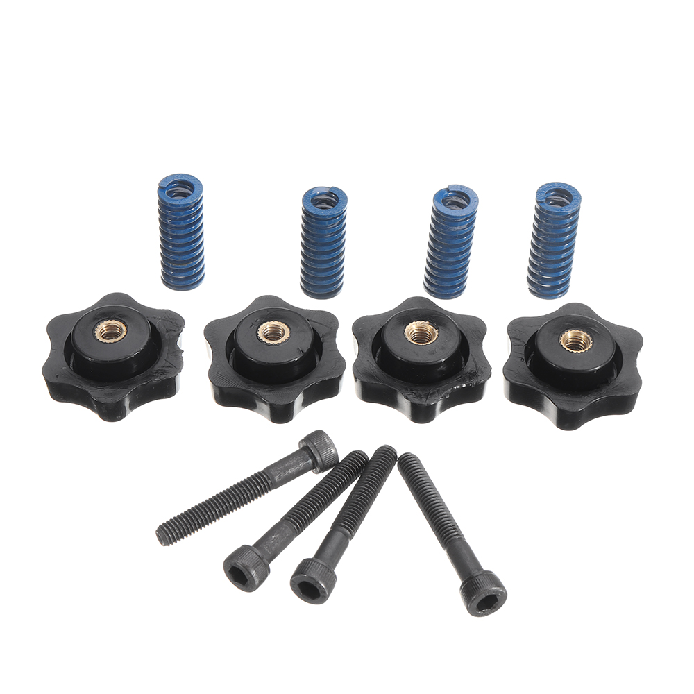 

4Pcs M5 Heated Bed Leveling Screw + M5 Nuts + 8*25mm Blue Spring for 3D Printer Part Hotbed