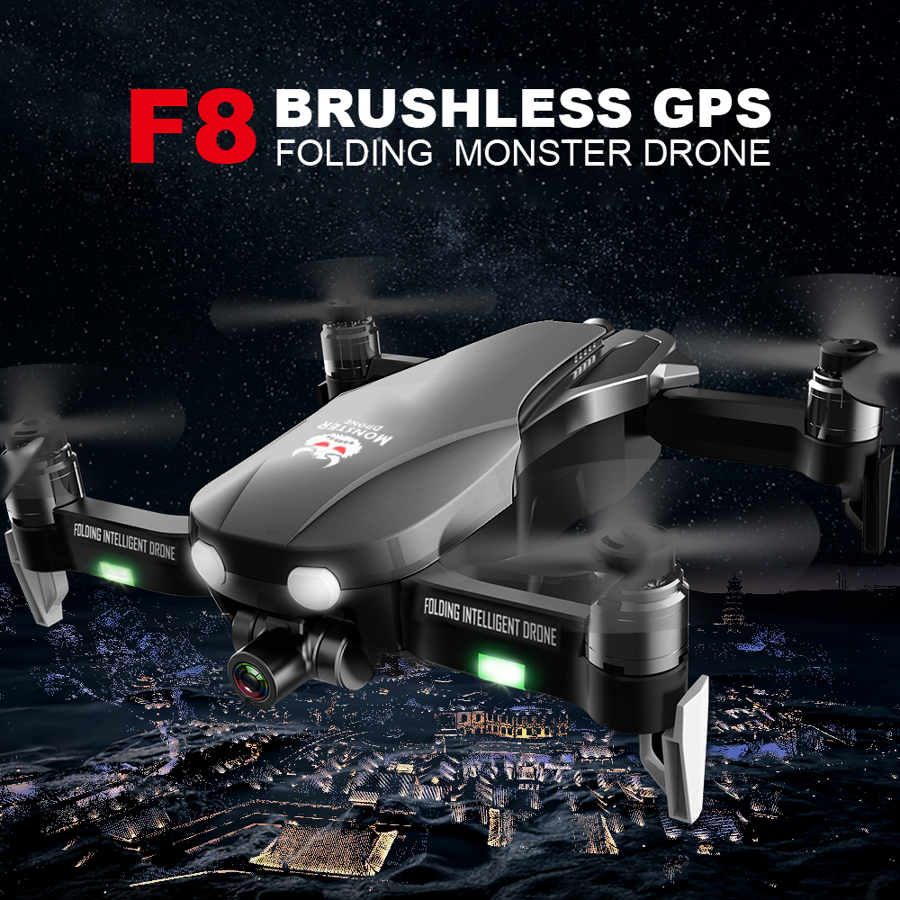 FQ777 F8 GPS 5G WiFi FPV w/ 4K HD Camera 2-axis Gimbal Brushless Foldable RC Drone Quadcopter RTF 1