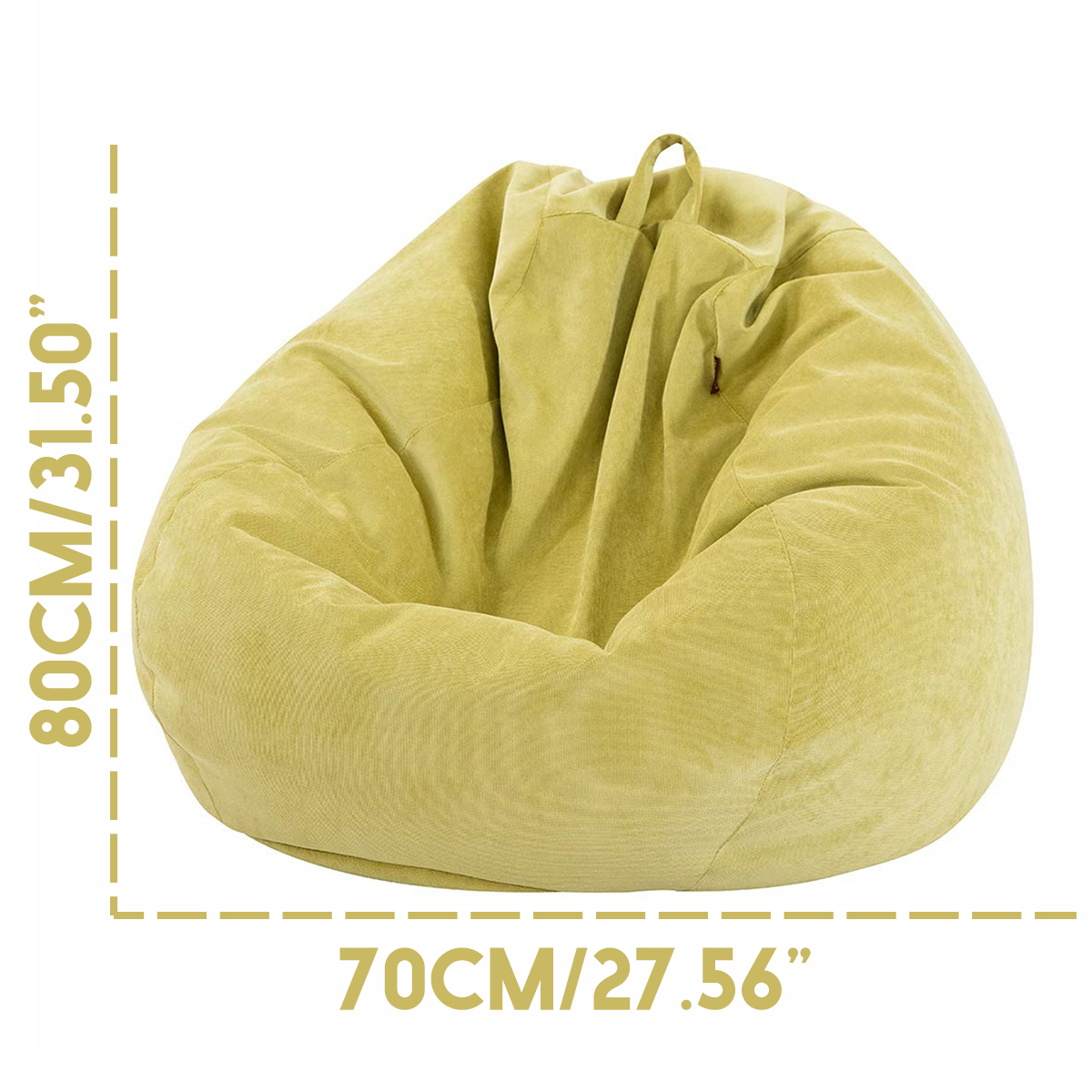 Corduroy Bean Bag Chair 70*80cm Multicolor Gaming Sofa Cover Indoor Lazy Sofa With Mesh Bag Liner Cover 40