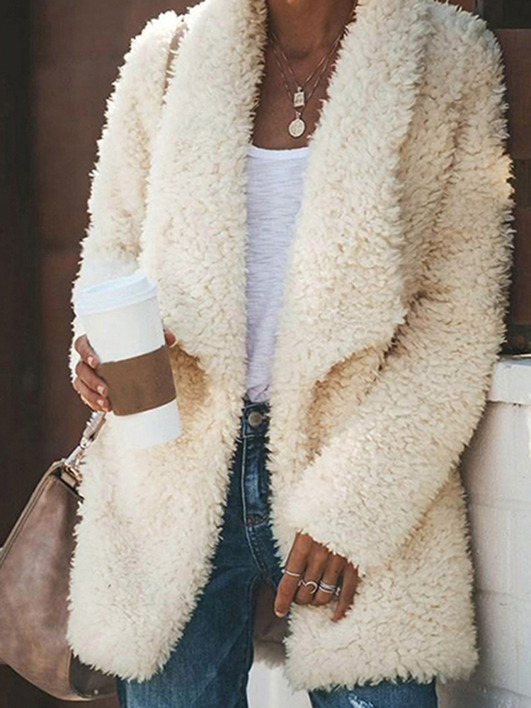 

Women Teddy Bear Loose Winter Faux Fur Fleece Coats