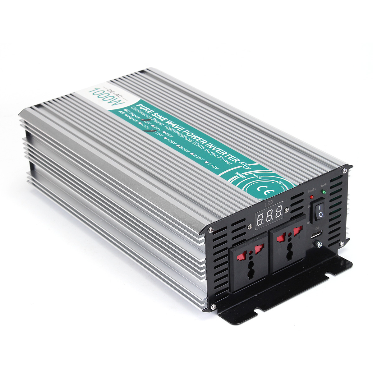 

1000W DC12V to AC220V/110V Off Grid Pure Sine Wave Power Inverter LED Display