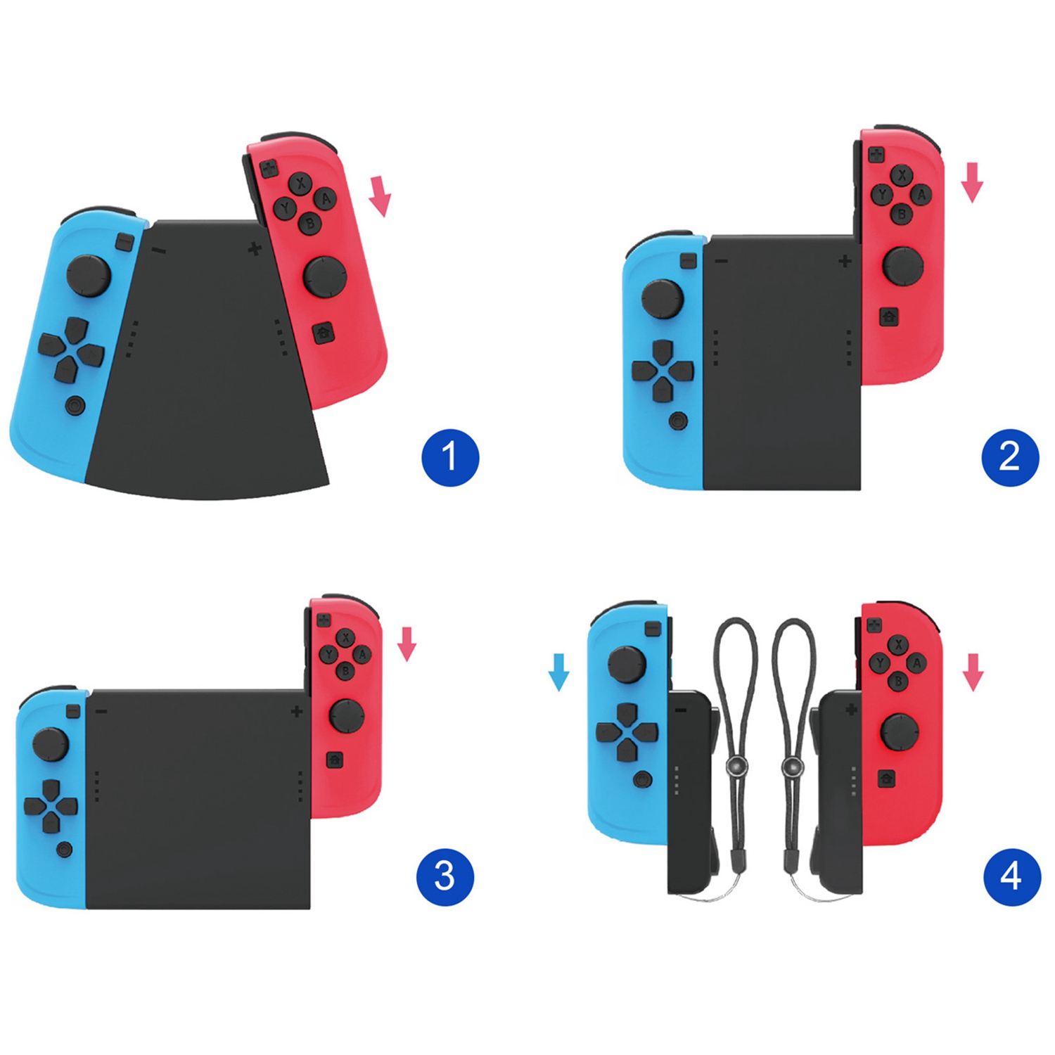 5 In 1 Connector Pack for Nintendo Switch Joy-Con Gamepad Game Controller Hand Grip Case Handle Holder Cover 18