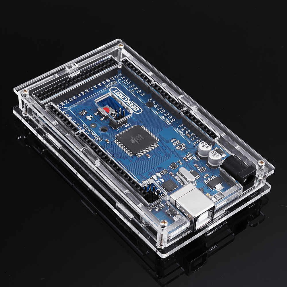 

Geekcreit® MEGA 2560 R3 ATmega2560 MEGA2560 Development Board With USB Housing Case For Arduino