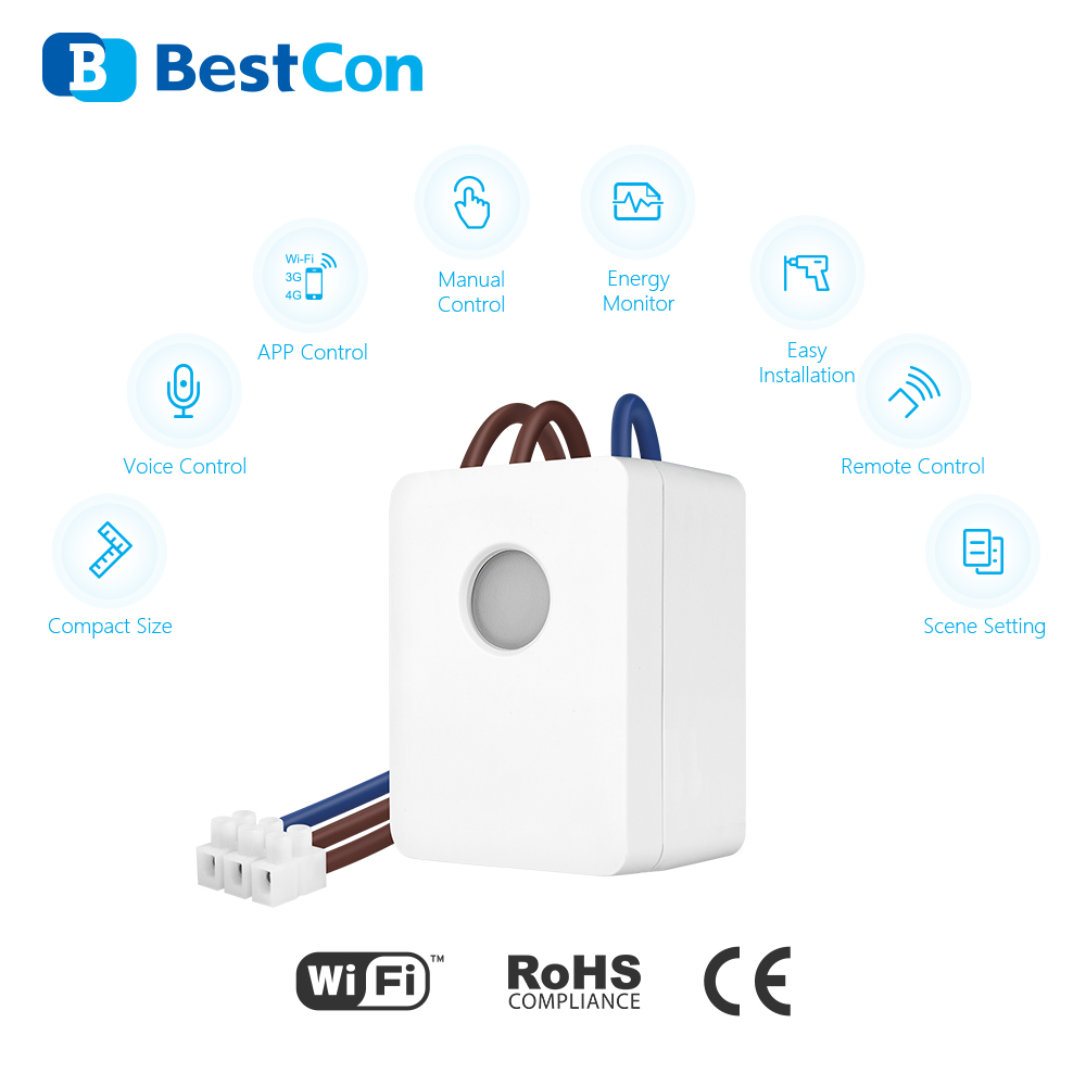[Power Metering Version] BroadLink x BestCon SCB1E 10A DIY Smart Switch WiFi APP Control Box Timing Switch Wireless Remote Controller 7